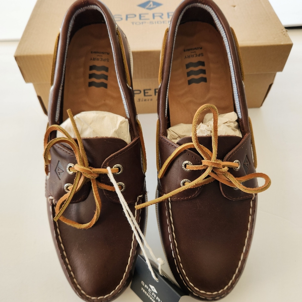 SPERRY Original Plushwave Boat Shoe Size 11 W Brown - Picture 13 of 16